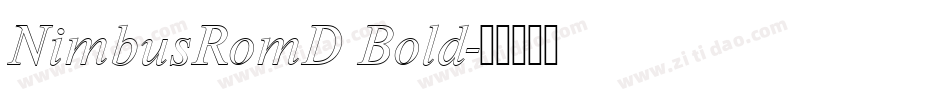 NimbusRomD Bold字体转换